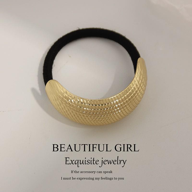 Minimalist Metal Hair Ring - New Korean Style High-End Ponytail Tie Rubber Band.