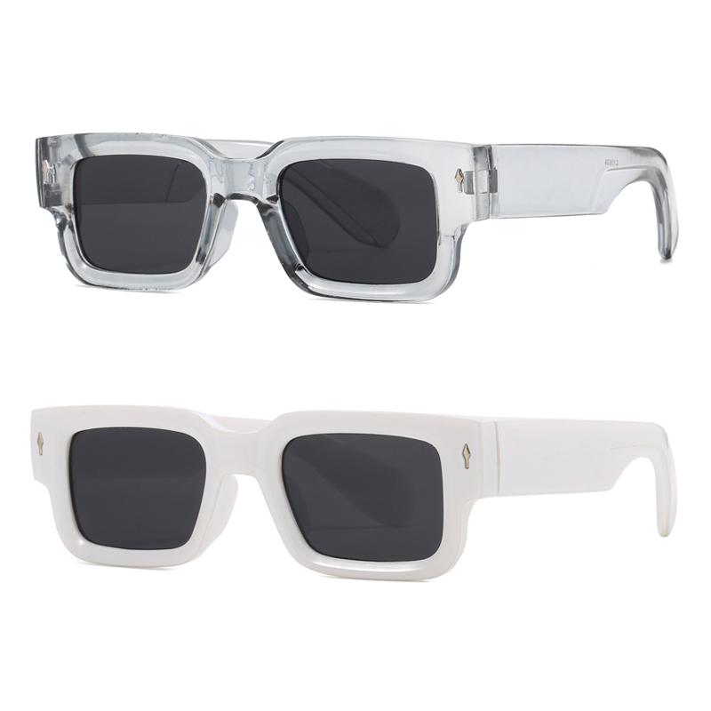 

2Pcs Square Sunglasses Men Luxury Brand Designer New Fashion Rectangle Sun Glasses For Women Driving Eyewear