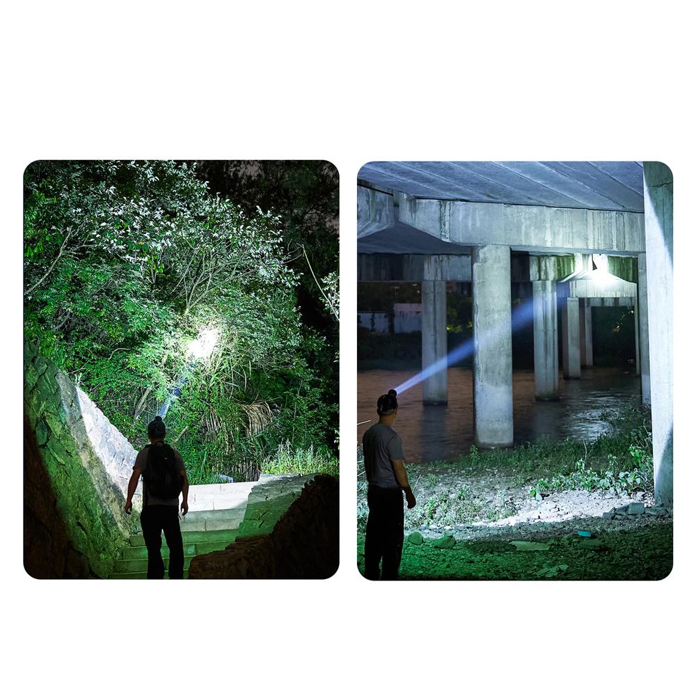LED čelovka svítilna Dobíjecí vysoce jasná čelovka se 3 světelnými režimy podporujícími pohybový senzor