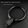 4 Digit Combination Bicycle Combination Lock Portable Ring Lock Keyless Bike Cable Lock  Bicycle