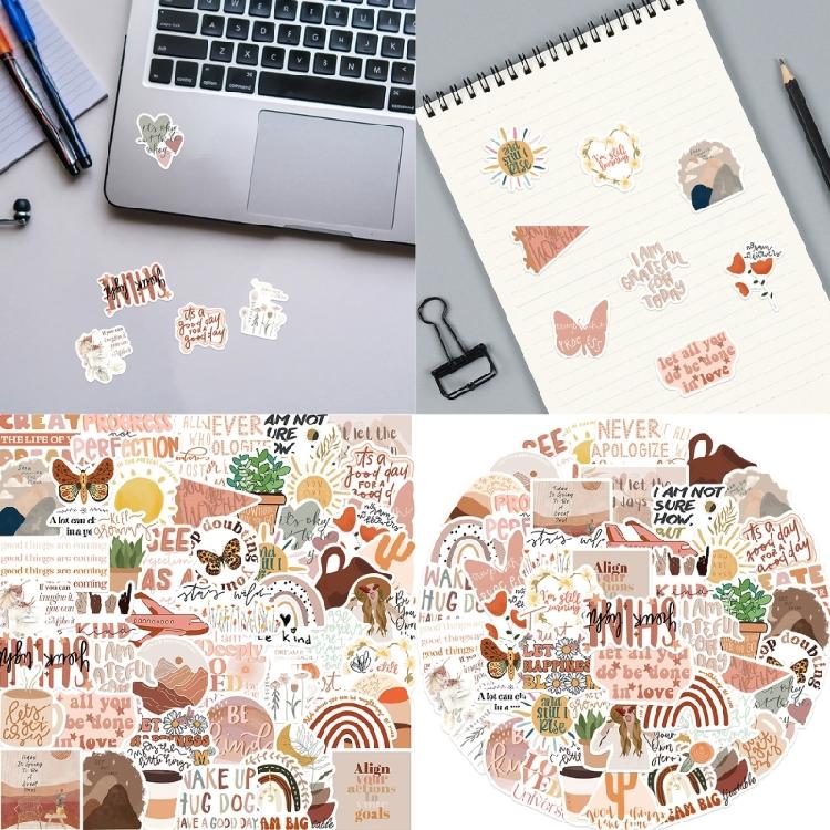 50 Sheets Scrapbooking Sticker Inspirational Decal Laptop Sticker Aesthetic Decorative Sticker Affirmation Sticker