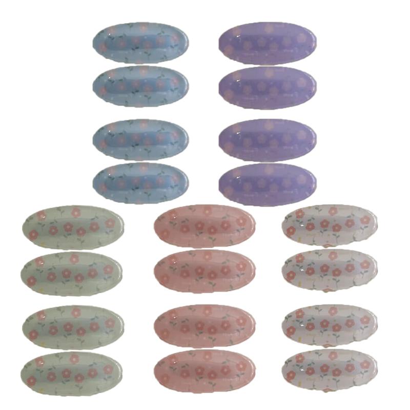Korean Floral Hair Clip Women Fresh Cute Oval Duckbill Clip Versatile Side Clip Hair Accessories
