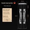 Dual Head Stainless Steel Manual Pepper Grinder: Multi-functional 2-in-1 for Pepper and Spice Grinding.
