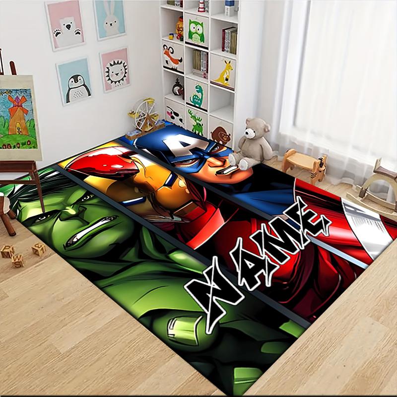 Custom Name "Spider-Man: City Hero" Carpet Rug Customizable Soft Washable Anti-Slip Home Living Room Sofa Mats Personalized Rug. 0909141