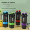 500ml Three-Layer Sports Shaker Cup - Protein, Milkshake, and Water Blender Bottle