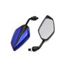 Uxcell Motorcycle Rear View Mirrors Pair Blue Black Adjustable Polygon Rear Side View Mirrors Applicable To Motorcycles and Scooters