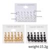 New product, European and Korean earrings, spherical row seat earrings set, 11 pairs of boards, assembled jewelry set.