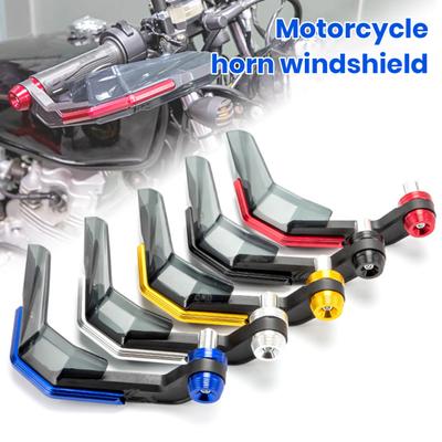 1 Pair Motorcycle Hand Guard with Windshield CNC Aluminum Universal 22MM Handlebar Hand Protector Motorbike Dirt Bike Scooter Modification Accessories