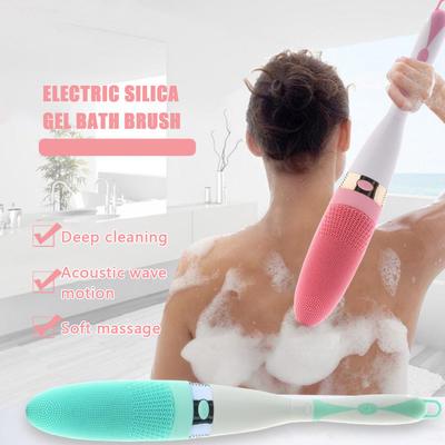 Elektrisk Badborste Badborste Långt Handtag Massageborste Skrubbborste
