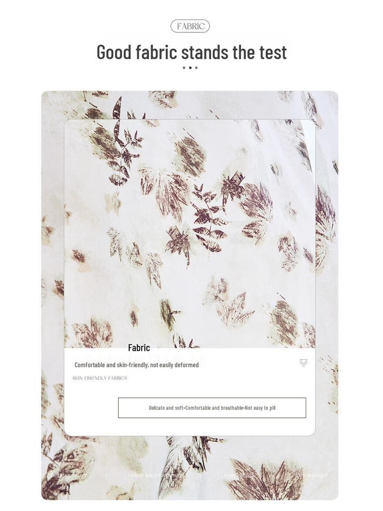Pasite Summer Floral Faux Two-Piece Chiffon A-Line Dress