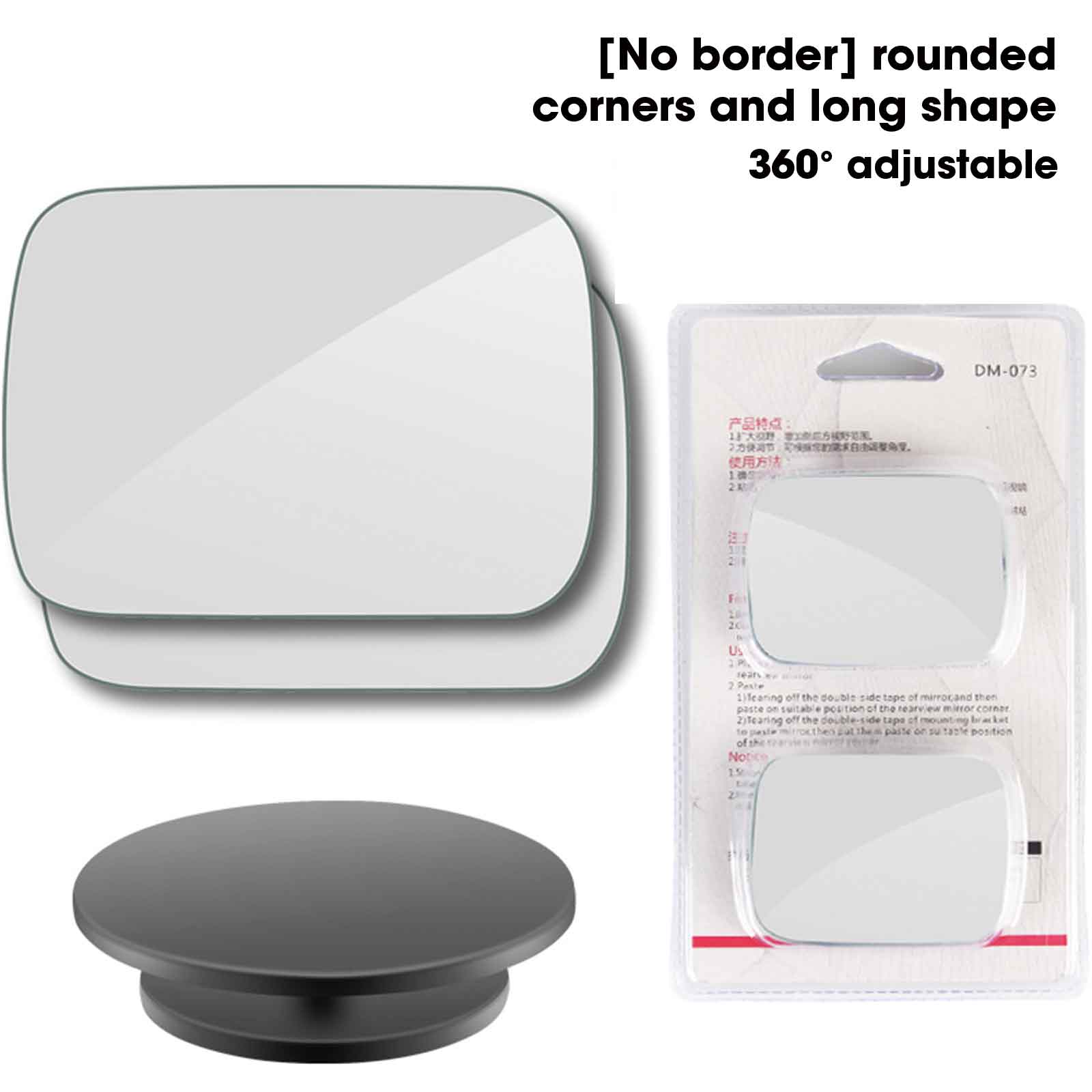 

2 шт. круглая рамка, выпуклое зеркало для слепых зон, безопасное вождение, широкоугольное регулируемое на 360 градусов прозрачное зеркало заднего вида, автомобильные аксессуары