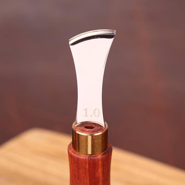 Shallow Round Leather Creaser & Edging Tool - Solid Wood for DIY Projects