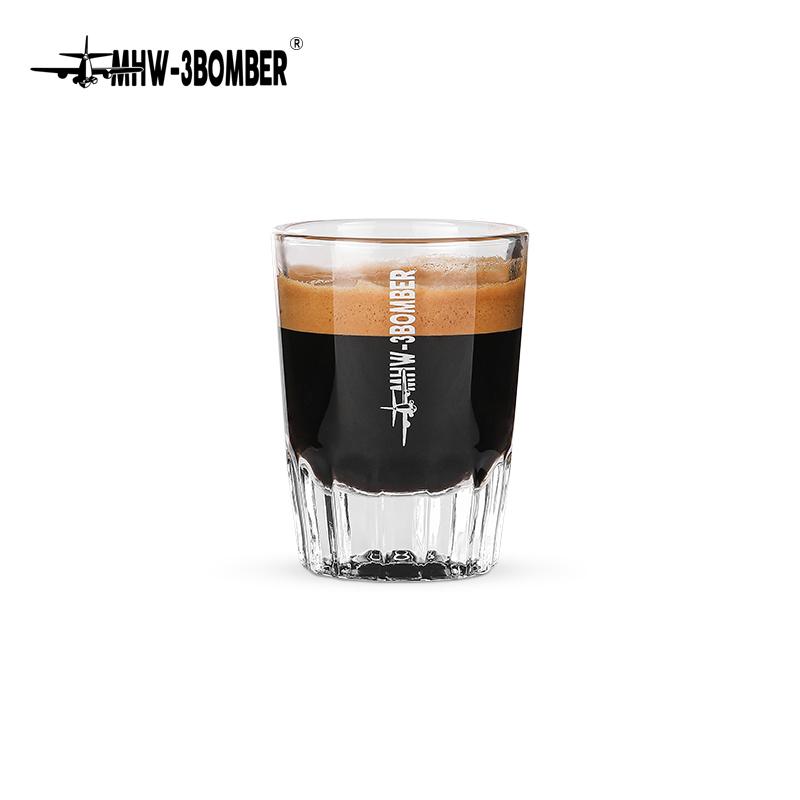 

MHW-3BOMBER Espresso Glass Measuring Cup 50ML Clear Shot Glasses Coffee Mugs Set Espresso Measuring Tools Milk Frothing Pitcher 50ml