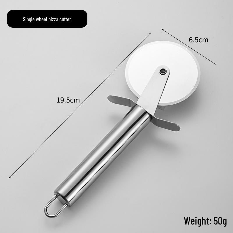 Stainless Steel Pizza Cutter & Cake Shovel Set: Single/Double Wheel Roller & Triangular Cake Knife for Baking