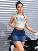 Minigonna in Denim Retro Distressed