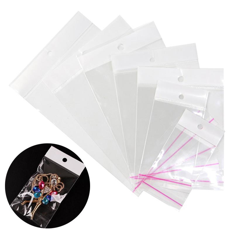 100Pcs Sealable Plastic Transparent Small Packaging Bag For Jewelry
