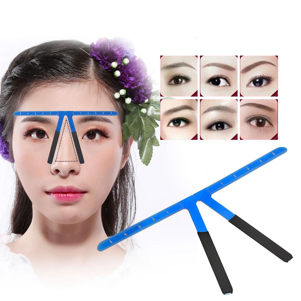 Permanent Eyebrow Makeup Ruler Reusable Tattoo Shaping Measure Tool Purple