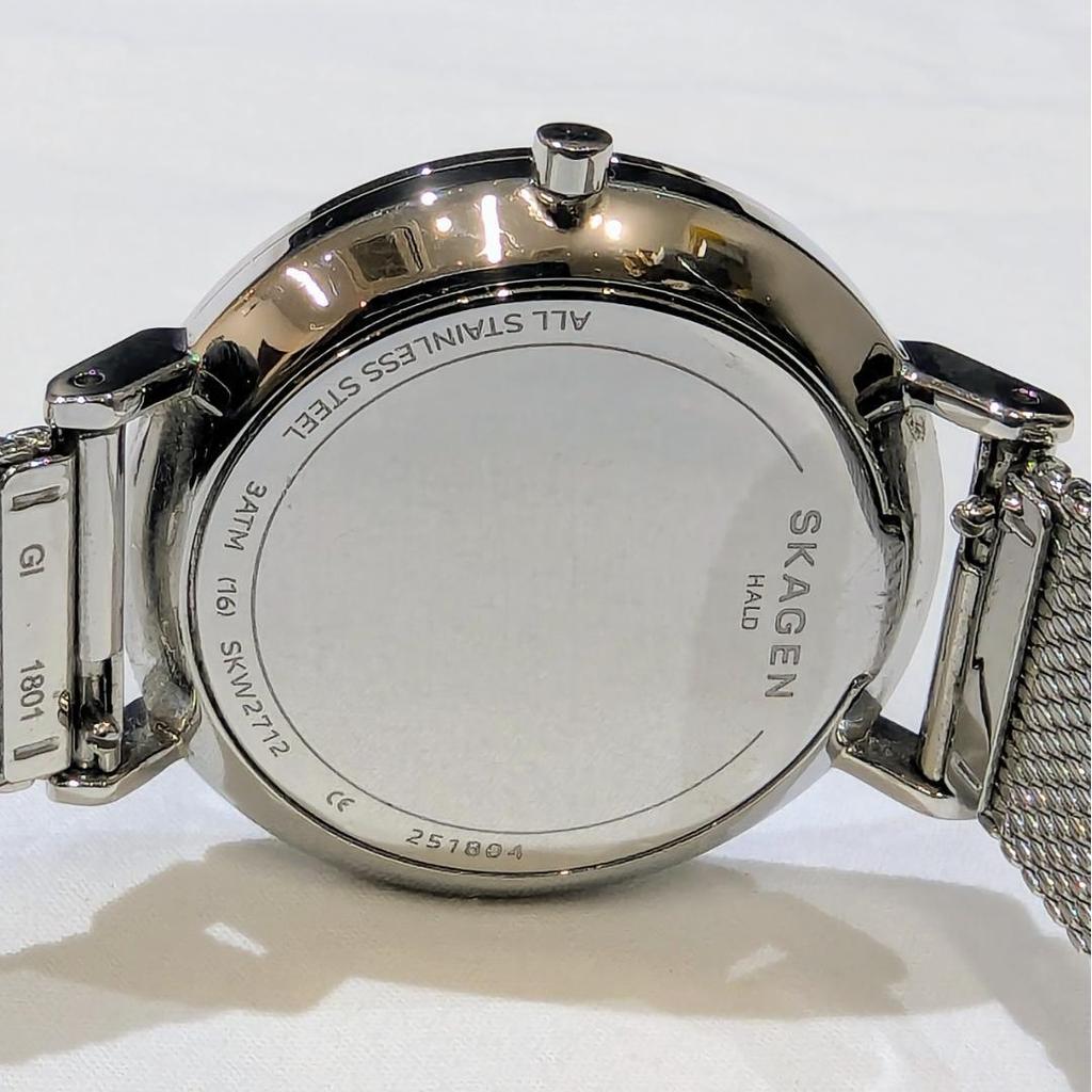 Used SKAGEN HALD Battery Replaced Ladies Good Condition Silver