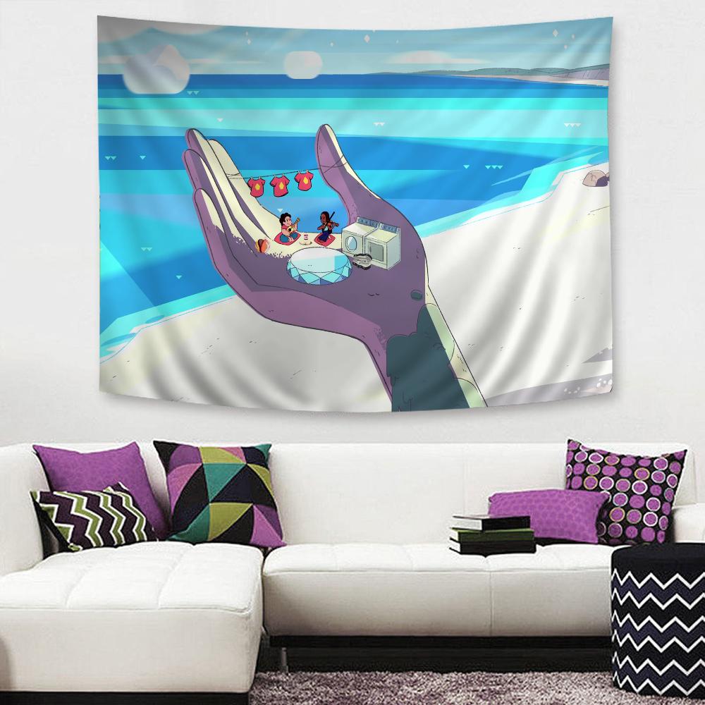 Cartoon Steven Universe Anime Tapestry Hanging Tarot Hippie Wall Rugs Dorm Home Decor