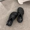 Cross-strap Casual Thick-soled Bubble Bread Sandals Women's New Style Shoes