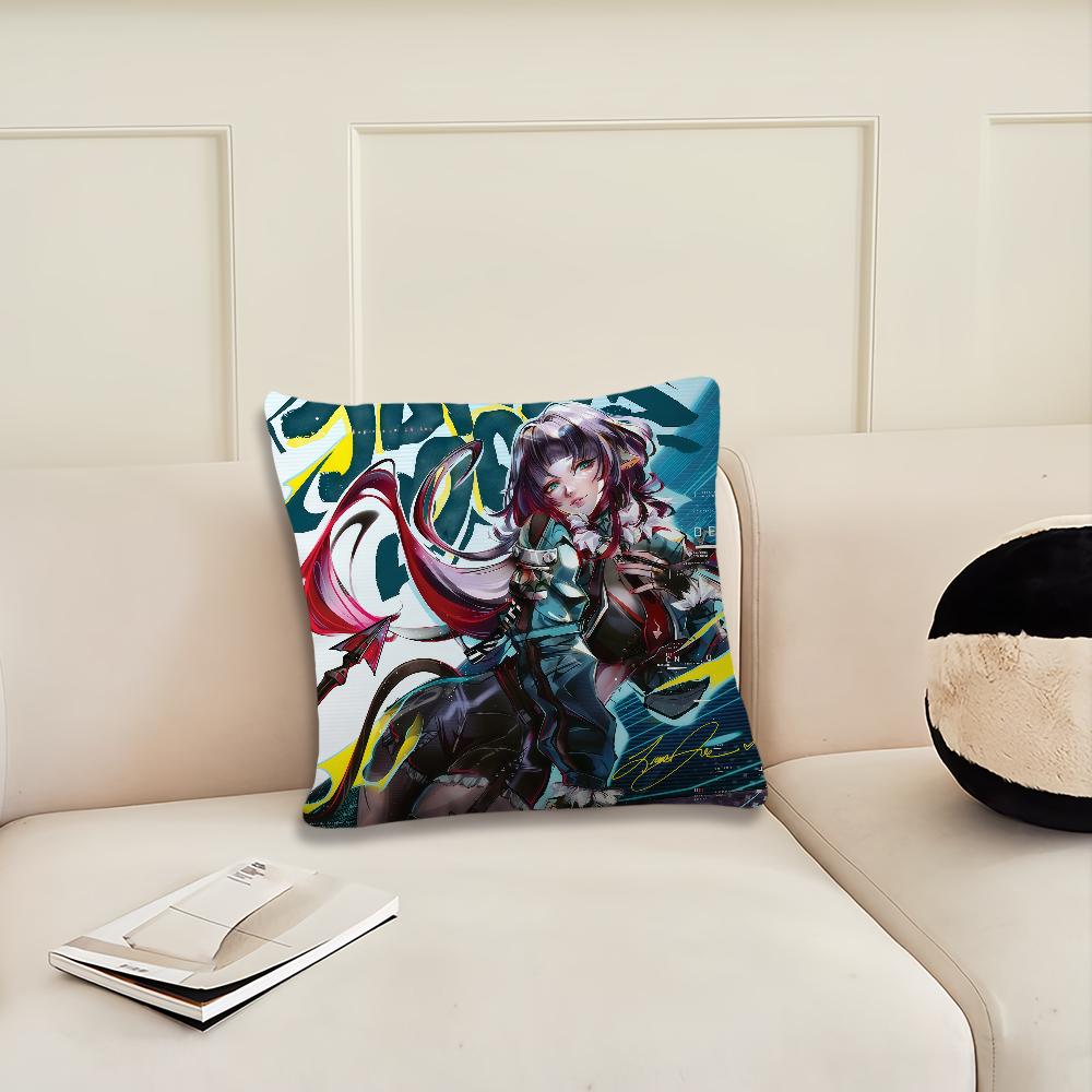 Spiel Zenless Zone Zero Kissenbezug Kissenbezug Dekoration Zimmer Haus Sofa Wohnen Büro Auto Nordische Schlichtheit