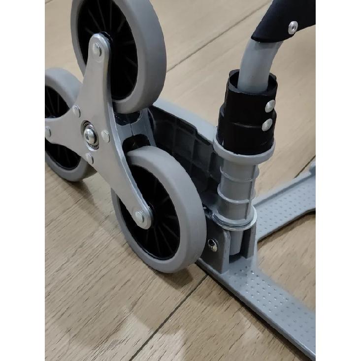Hotel Trolley 3 Wheels Aluminium Alloy Stair Portable Climbing Cart Folding Hand Truck Luggage Cart With Telescoping Handle