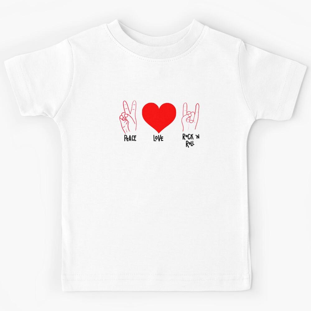 Peace, Love, and Rock & Roll Kids T-Shirt 150