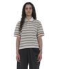 PARTIMENTO WOMEN Double Layered Stripe Polo Tee_Beige