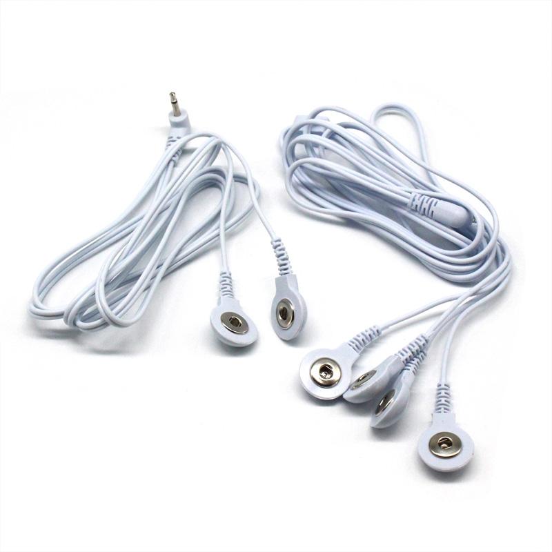 2 Way+4-Way Machine Massager Button Cable Electrode Electrode PadsStandard Connection Massage for TENS Unit Lead Wires Cables