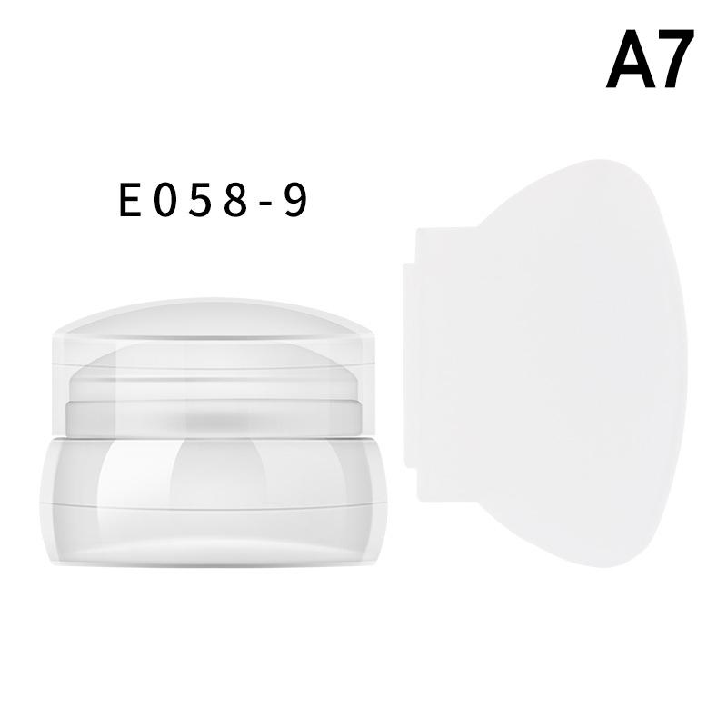 Transparent Nail Seal With Scraper Erasable French Nails Stamp Template Printing Tool Nail Polish Stamping Manicure Tool