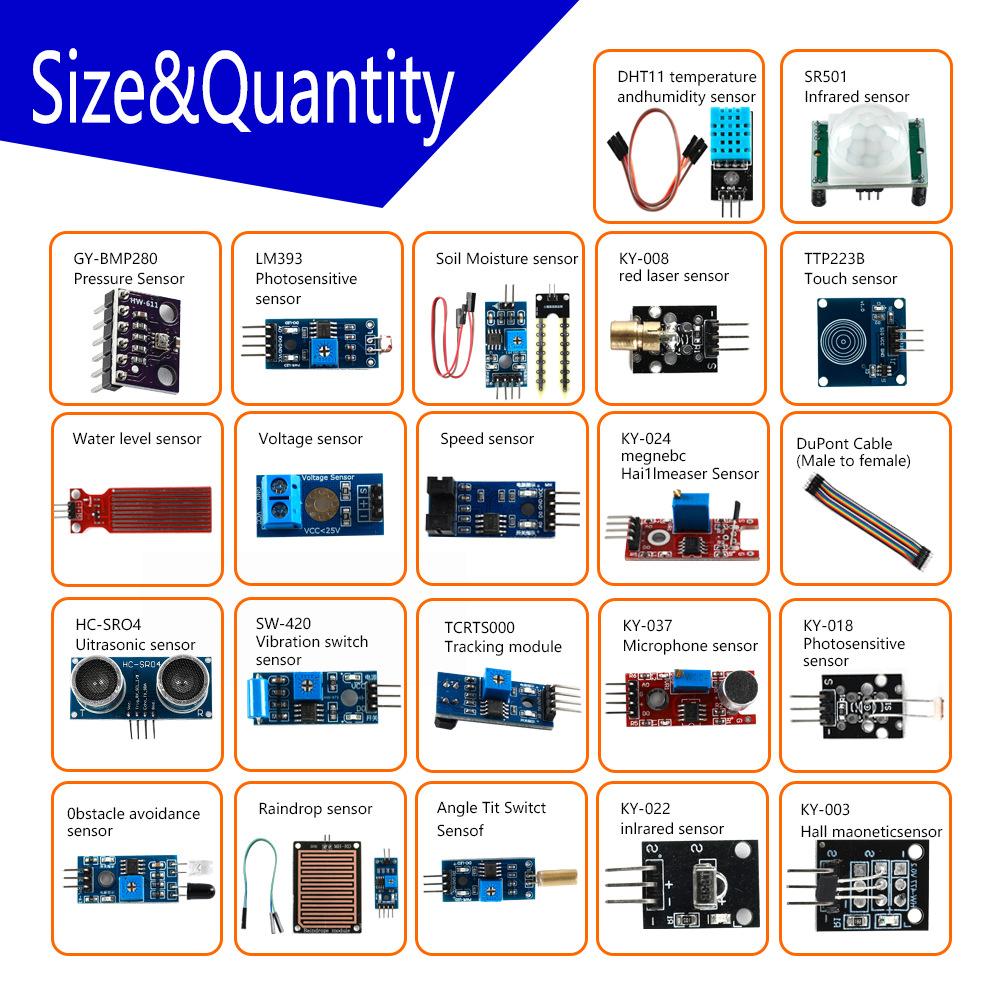 22IN1 22-in 1 sensor module kit for robot sensors 22-in 1 learning kit