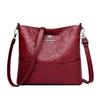 Nová kolekce Měkká kožená taška typu bucket pro ženy - Texturovaná embosovaná Velká kapacita Nastavitelná taška přes rameno a crossbody