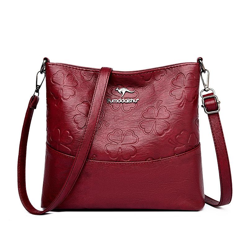 Nová kolekce Měkká kožená taška typu bucket pro ženy - Texturovaná embosovaná Velká kapacita Nastavitelná taška přes rameno a crossbody