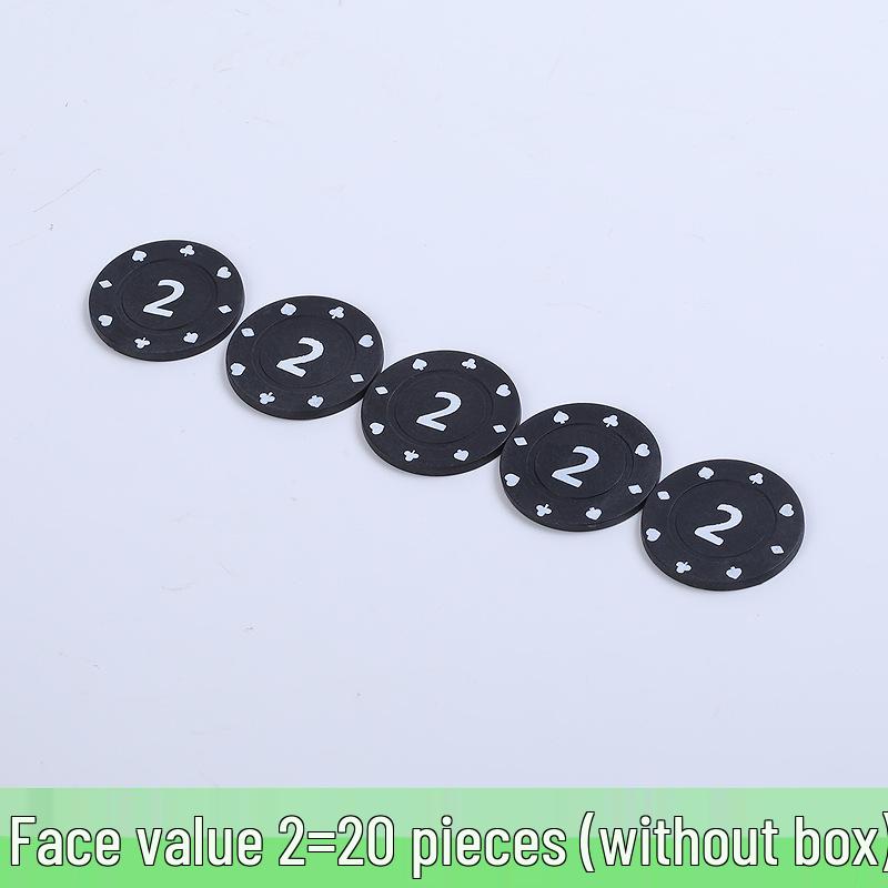 Boxed 100 Plastic Chips for Card Games: Baccarat, Mahjong, Poker