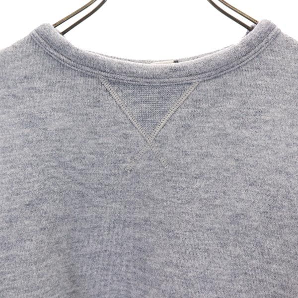 Yetiua Made In Japan Long Sleeve Trainer S Gray Sweatshirt Fleece Lining Men's Used