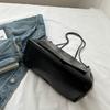 Korean Retro Bag, Women's New Versatile Armpit Bag, High-end Texture Oil Leather Chain Crossbody Bag