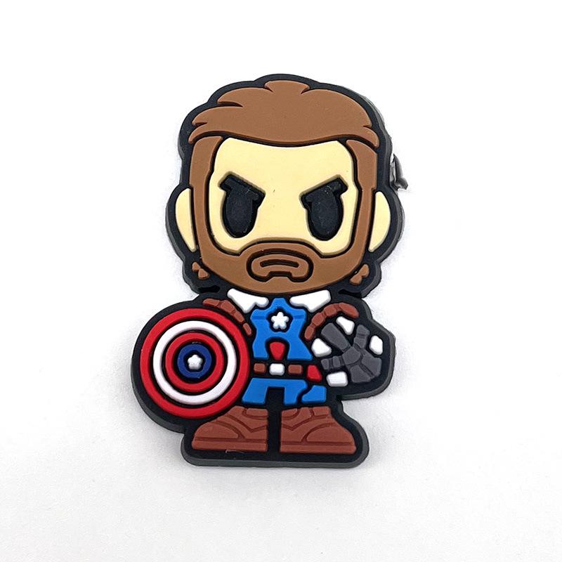 Marvel Series Croc Shoe Charms: Removable PVC Buckles for Holey Shoes