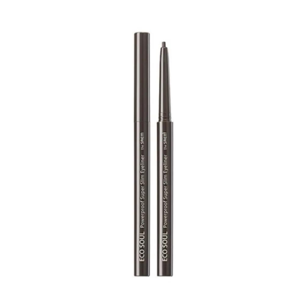 The Saem Eco Soul Ультратонкая подводка для глаз BK02 Пепельно-черная x2