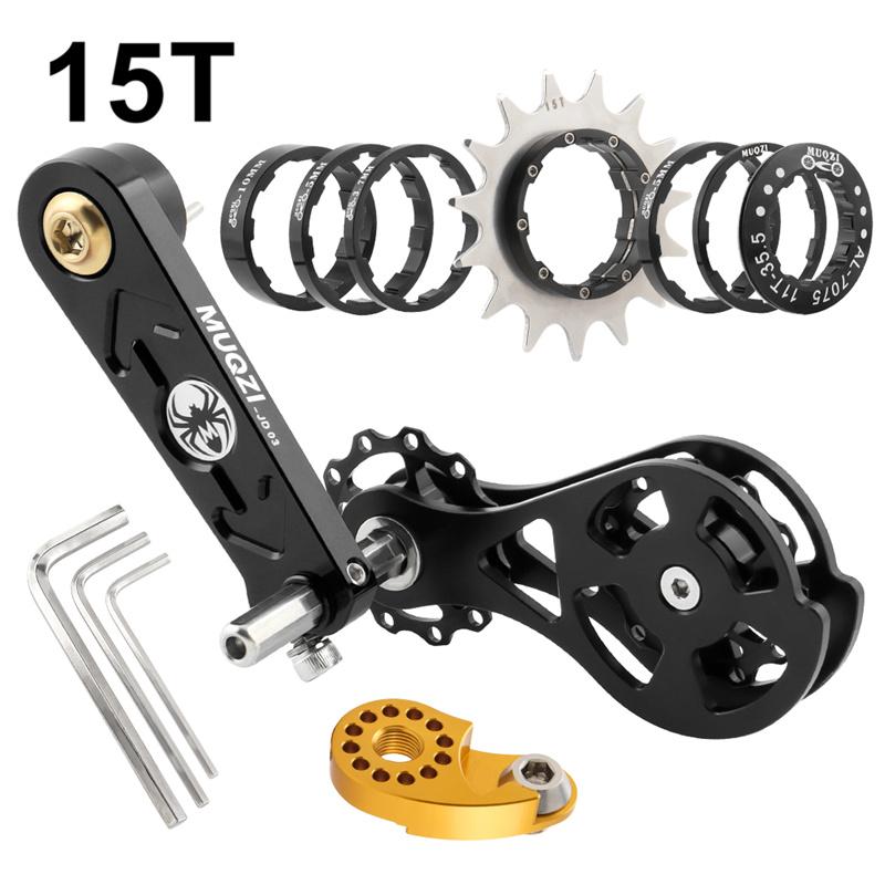 MUQZI Fahrradkassetten-Umrüstsatz 12t-22t Single Speed Kassettenritzel und Kettenspanner für MTB Rennrad