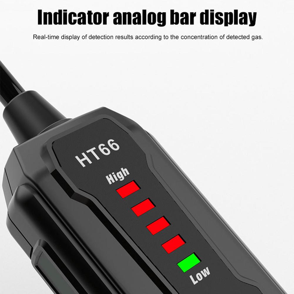 HT66 Gas Leak Detector 50-1000PPM Audible Visual Alarm Sniffer For Home RV Industrial Safety Testing Tool