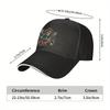 Santa Muerte Skull Angel Wings Baseball Cap Polyester Adjustable Unisex Sun Protection Outdoor Headwear