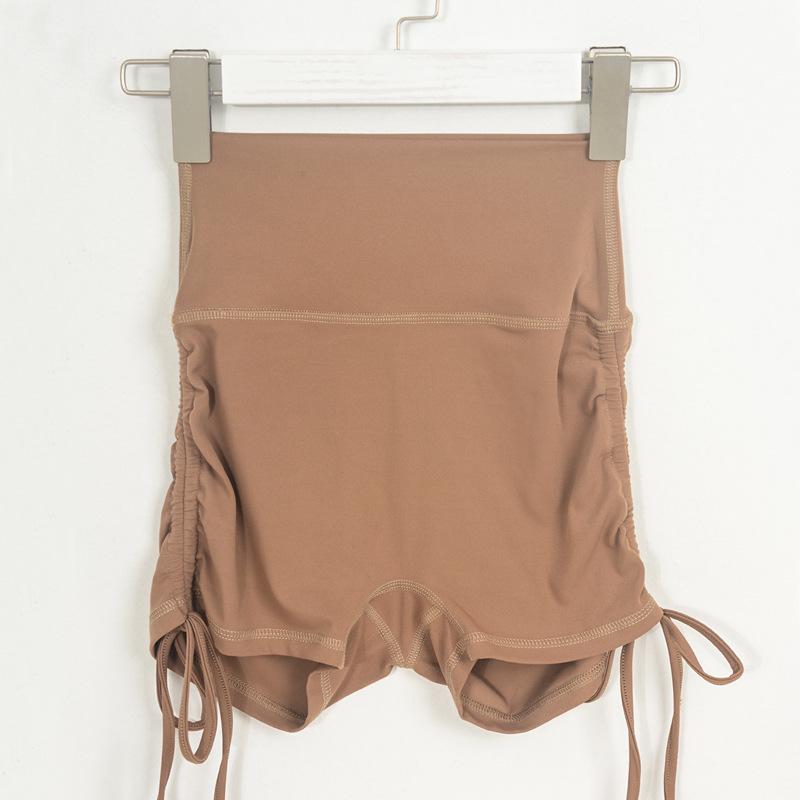 

Женские шорты для йоги с высокой талией: Ощущение обнаженности, регулируемая кулиска, фитнес-брюки с эффектом лифтинга бедер Medium