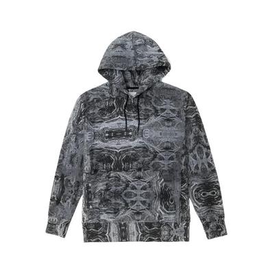 Vans Sudadera con capucha suave, transpirable, cálida y cómoda, unisex, gris oscuro VN0A7PHVBLK