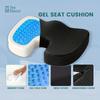 1pc Solid Gel Seat Cushion With Modern And Concise Style, Slow Rebound Rectangular Texture Designed For Hemorrhoids Relief