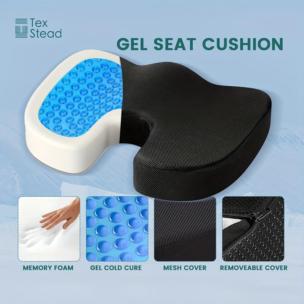 1 bucată pernă de șezut din gel solid, cu stil modern și concis, textura dreptunghiulară cu revenire lentă, concepută pentru ameliorarea hemoroizilor