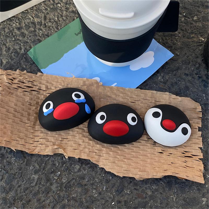 Korea Cute Cartoon Funny Penguin Lazy Griptok Bracket For iPhone 14 Pro Max Phone Holder Ring Support Stand Grip Tok Girl Gift
