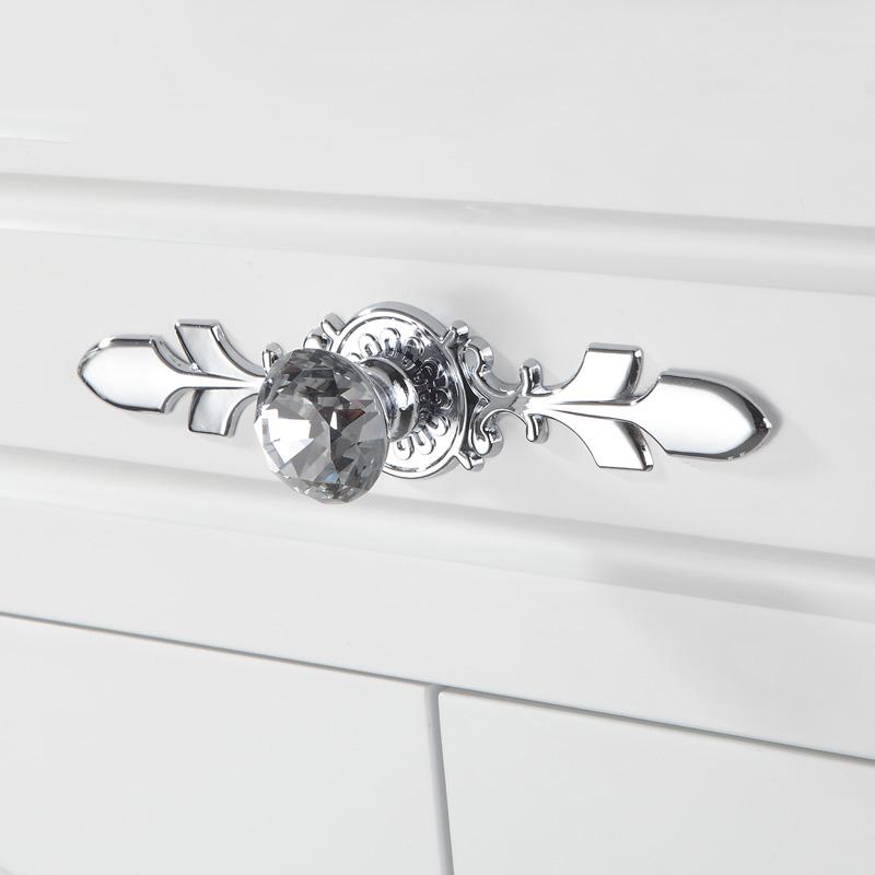 KAK Luxury Diamond Crystal Handles Shoebox Cabinet Handles Closet Door Drawer Knobs Wardrobe Pulls Pullers With Screws Hardware