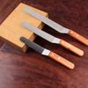 Professional Stainless Steel Wooden Handle Cake Decorating Spatula Set 4-inch 5-inch 10-inch