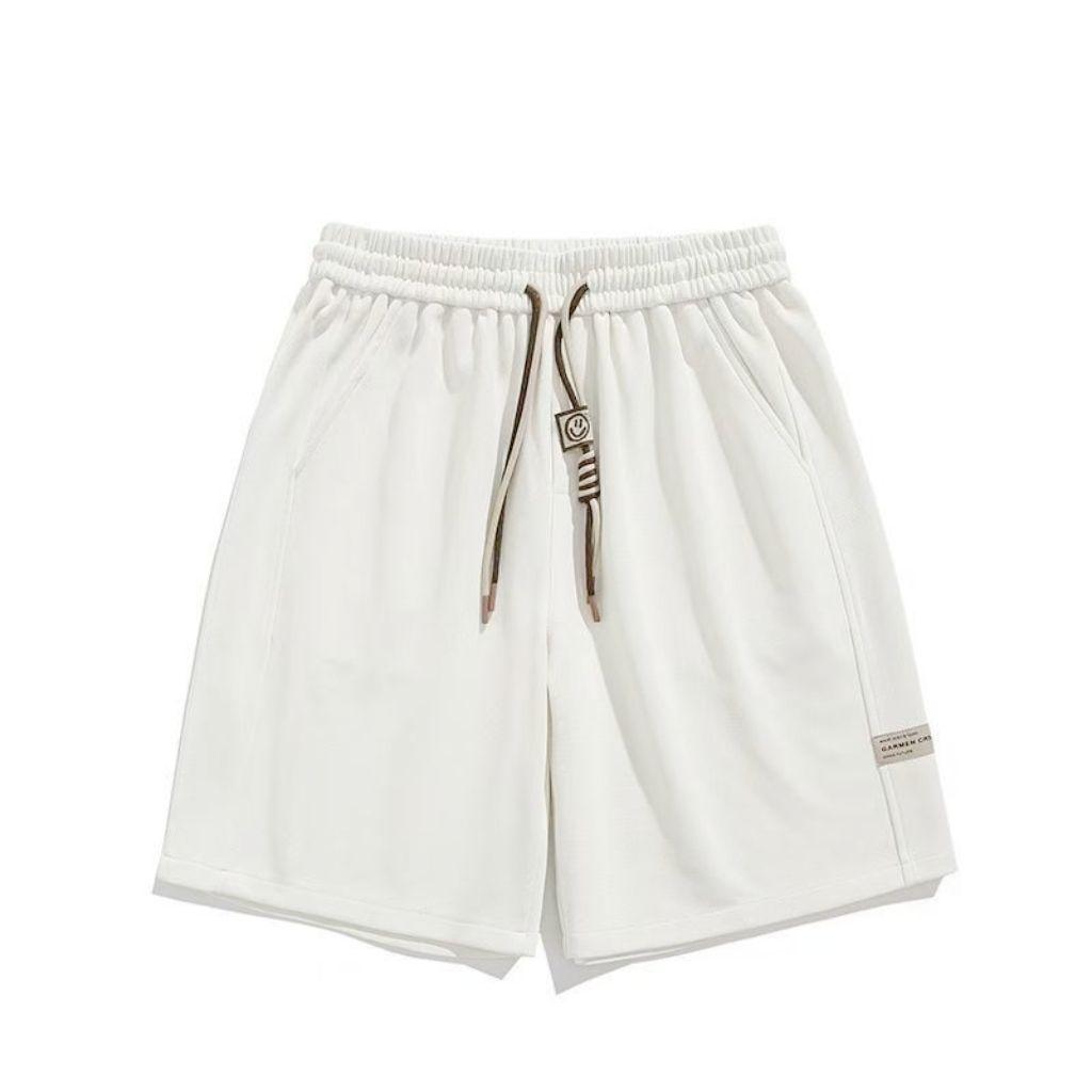 

Большие американские шорты для мужчин, летние тонкие баскетбольные шорты, свободные прямые брюки средней длины для мужчин 5XL белый