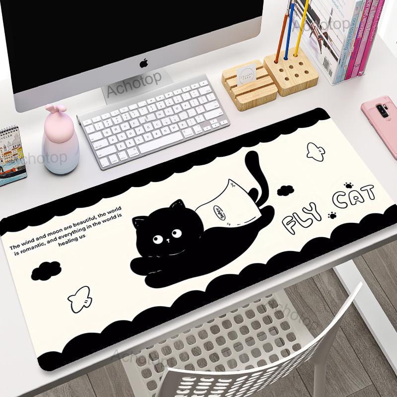 Kawaii Cat Gaming Mouse Pad x Deskpad XXL Large Desk Mat Keyboard Pad Surface for Computer Mousepad Gamer Computer Mat Rug